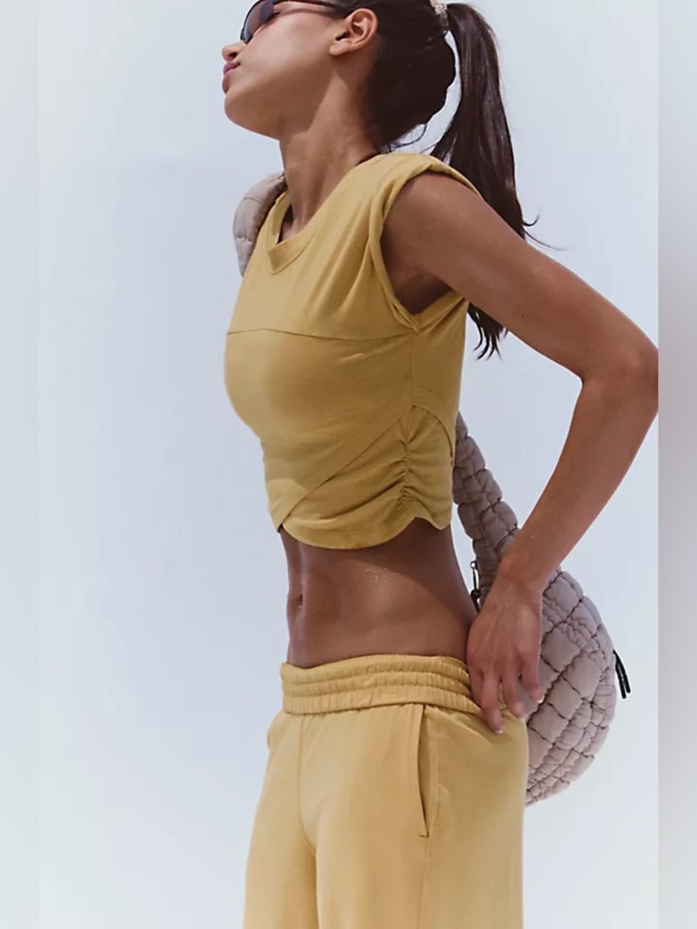 NWT FREE PEOPLE MOVEMENT Hot Shot Crossover Set | Dried Palm/Bronze MSRP $98 - Picture 4 of 5